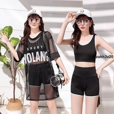 泳衣女款 泳衣女溫泉泡澡服遮肚子顯瘦2025年新款保守分體遮肉胖mm大碼泳裝, 6625-黑色,2XL(120-135斤）