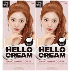 미쟝센 뉴 헬로크림 10WC 웜코랄 x2개, 단품, 2개