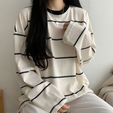 바이누아 스트라이프 루즈핏 티셔츠