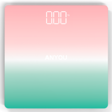 ANYOU 스마트 인체 전자저울 체중계, 1개, 그린핑크, TS-140(체지방측정)