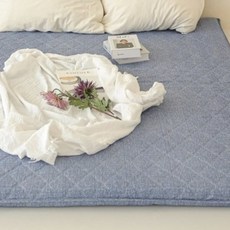 접식토퍼 실내생활 공간활용 깔끔정리 튼튼한 간편설치 모던디자인 생활필수 토퍼, S 싱글_블루