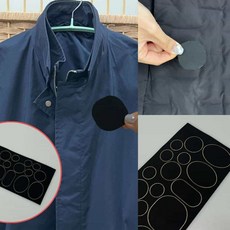 접착식 나일론 블랙 옷수선 원형 수선패치 패딩수선패치 패딩수선테이프 스티커용 옷수선패치