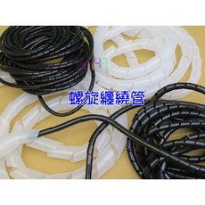 螺旋纏繞管 電線繞線管 捲式結束保護帶 包線管 束線管 束線帶, 6mm,白, 1個