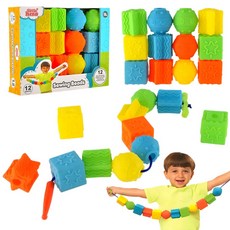 버니토 소프트실꿰기 12P 소근육교구