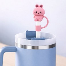 텀블러 스탠리 호환 빨대 마개 10mm 텀블러 꾸미기 텀꾸 템 실리콘 뚜껑 마개 커버 캡 먼지 방지, 플라워 퍼플