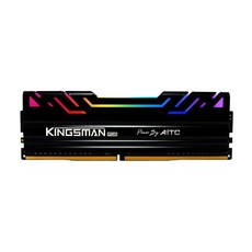 AITC 艾格 KINGSMAN RGB電競記憶體 DDR4 8GB 3200MHz UDIMM (3色可選), 黑色