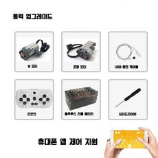 원격제어 블록 업그레이드 패키지 시티 테크닉 완벽 호환 APP연동 가능 버젼, M모터+조향+APP리모컨, 1개