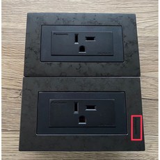 Panasonic 國際牌 GLATIMA系列 冷氣插座 220v T型插座 黑面板, 1個, 直式面板