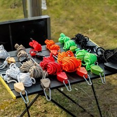 探露客 滑輪營繩調節器 營繩快速固定扣 反光繩 露營天幕掛繩必備, 紅色