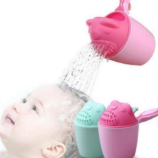 어린이 아기 샤워 컵 머리 유아 샤워 컵 캡 샴푸, 하마, 블루
