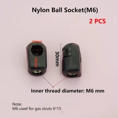 2Pcs 자동차 가스 스프링 리프트는 댐퍼 교체를 지원합니다. 고정 엔드 피팅 커넥터 볼 소켓 Eyelets M6/M8, 03 Ball Socket M6