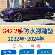 G42 2系列防水腳踏墊 2022年~2024年, 司機單片,黑