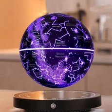 공중부양 자기부상 지구본 별자리 인테리어 무드등 선물 책상장식, 14cm 다크블루 지형볼