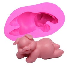 돼지 실리콘 비누 캔들 몰드 퐁당 초콜릿 캔디 케이크 장식 베이킹 페이스트리 도구 레진 폴리머 클레이 몰드, Pig