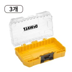 DeWalt DT70801 부품 보관 도구 상자 15 x 4.5 x 9.5 cm 드라이버 비트 보관 상자 Dewalt 교체 액세서리용 조립 부품 노란색, 3개