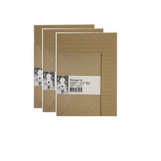 미네끄네 내마음을 담는 편지지 크라프트지 고급지, 크라프트라인중, 3개