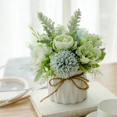 인공 꽃 인공 식물 분재 나무 냄비 식물 홈 장식 가짜 꽃 화분 장식 홈 룸 정원 장식, 10