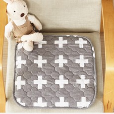 더안 양면 전기방석 크로스그레이 1인용방석 45x45cm 온열방석 물세탁OK 생활방수