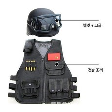 밀리터리 전술 헬멧 군용 경량 방탄모 특공대, 기타, 1개, 경찰소 소형 헬멧+고글+조끼+탄약