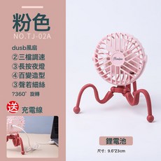 夏季手持USB便攜桌面低音辦公宿舍嬰兒寶寶推車變形小風扇, 1個, TJ-02A粉色:如圖所示