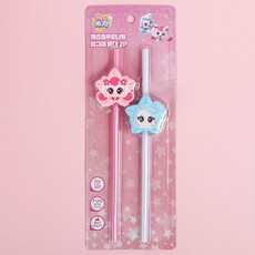 캐치티니핑5 빨대-피규어 하츄빛나 2PYP5448 (S0067), 캐치티니핑5-S0067, 1개