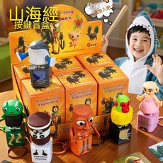 山海經 按鍵盲盒 玩具 發聲神獸人偶擺件, 1套, 【隨機3個裝】山海經按鍵盲盒送3張神獸卡片, 8cm