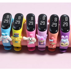 (국내배송 당일출고) (1+1) 산리오 시계 마이멜로디 쿠로미 시나모롤 미밴드 LED 손목 전자시계 초등시계 입학 졸업 생일 선물 교회 단체 선물 답례품