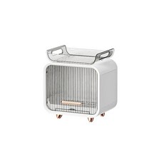 라이트 컵 홀더 다층 데스크탑 스지 선반 캐비닛 주방 병, 색상: 2. White-1 layer-Tray