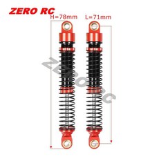 53mm 59mm 65mm 71mm 77mm 금속 스레드 충격 흡수 장치 오일 댐퍼 1/12 미니 크롤러 MN WPL Rc 자동차 1/18 TRX4M Bronco FMS, 71mm RD 2PC
