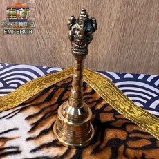 泰國佛具 純銅香爐燭台花瓶套組 小佛堂配備 濕婆神 印度神 佛桌組, 純銅象神祭壇鈴, 1個