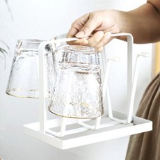 컵 식기건조대 스틸 트레이 건조대 화이트, 1개, 상세페이지 참조