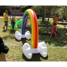 무지개 구름 PVC 에어분수 무지개 다리 분수 아치도어 야외 물놀이, 무지개 분수, 1개