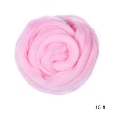 MIUSIE 100g/50g 바늘 Felting 라이트 핑크 육체 Felting 양모 로빙 섬유 손 회전 DIY 공예 Felting 양모 섬유 재료, 15, 50 그램, 1개
