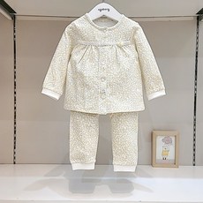 [아가방]강남점*60%잔잔한 꽃나염에 사랑스런 봄 오픈내의 /부드러운 촉감 간편한 똑딱이 창착/안심 무형광 면100%/신생아 내의/아가방 내의