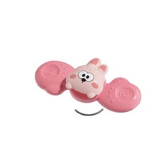 YZMY 嬰兒兔兔造型餐椅吸盤旋轉玩具, 兔子二葉轉轉樂, 1個