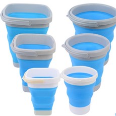 지니에 접이식바스켓 캠핑설거지통, 5L - 사각