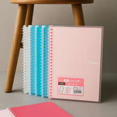 고쿠요 캠퍼스 스마트링 바인더노트 B5 + 7mm 속지, 1세트, 라이트핑크