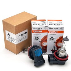OSRAM H11 OEM 오리지널 표준 할로겐 헤드라이트 전구 12V 55W 64211L+ (긴 수명) 독일산 | 2개 팩_159389, OSRAM H11 OEM 오리지널 표준 할로겐 헤드라이