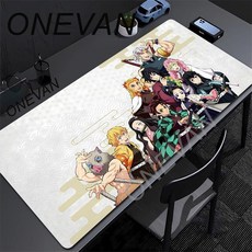 귀멸의 칼날 무한성 게이밍 마우스 패드 데스크테리어 소품 탄지로 기유 애니 굿즈, 600x300x3mm, F-000014