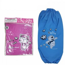 방수앞치마세트 앞치마 토시 두건 중 파랑 분홍 1개 어린이앞치마세트 유치원미술