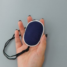 成人兒童款真絲獨眼龍真絲單眼罩遮蓋訓練矯正弱視散光近視多色眼罩, 1個, 白條獨眼龍-藏青色