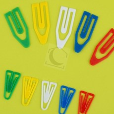 컬러 사무용 플라스틱 문서클립 서류클립, 소