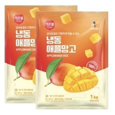 이츠웰 냉동 애플망고 1kg+1kg, 2개, 1kg