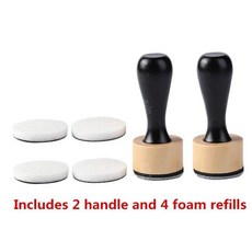 카드 배경 제작 도구 미니 폼 도포기 리필 플랫, 1개, 2 Tools and 4 Foams