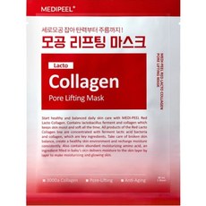 메디필 레드 락토 콜라겐 포어 리프팅 원데이 원팩 마스크팩 7개입 30ml, 1개