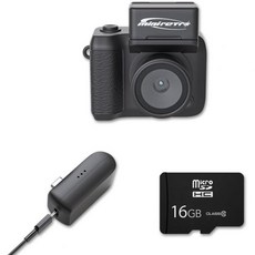 미니 레트로 플릭스 향수를 불러일으키는 카메라 - 2000년대 Y2K 에스테틱을 위한 빈티지 컴팩트 키체인 사이즈 포켓 HD 디지털 인스턴트 6개의 필터, Camera with 16GB & Battery Doc