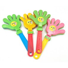 응원용 대형 손바닥 짝짝이 박수 양면 단체 색상랜덤, 1개, 상세페이지 참조