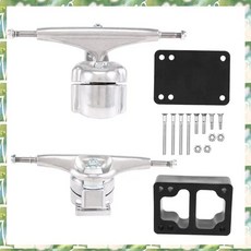 Meraki Surf Skate Bracket 6 홀베이스 6.25 인치 트럭 서핑 스케이트 보드 트럭 어댑터 후면 트럭, 은, 1개