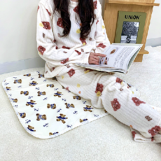 그날 안심 생리 방수패드 4사이즈 / 생리매트 방수매트 순면매트, 1개, 곰돌이  프린트