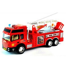 후렉션 기능 어린이용 소방차 사다리차 미니카완구, 1개